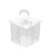 12 Clear 3" Square Bow Top Design Favor Boxes Gift Holders Party Decorations